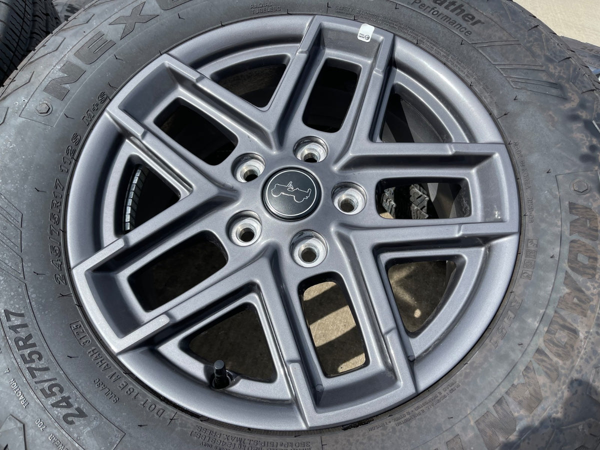 17" Jeep Wrangler Rubicon OEM wheels rims 9324 Gladiator 2025 2026 SET NEXEN NEW