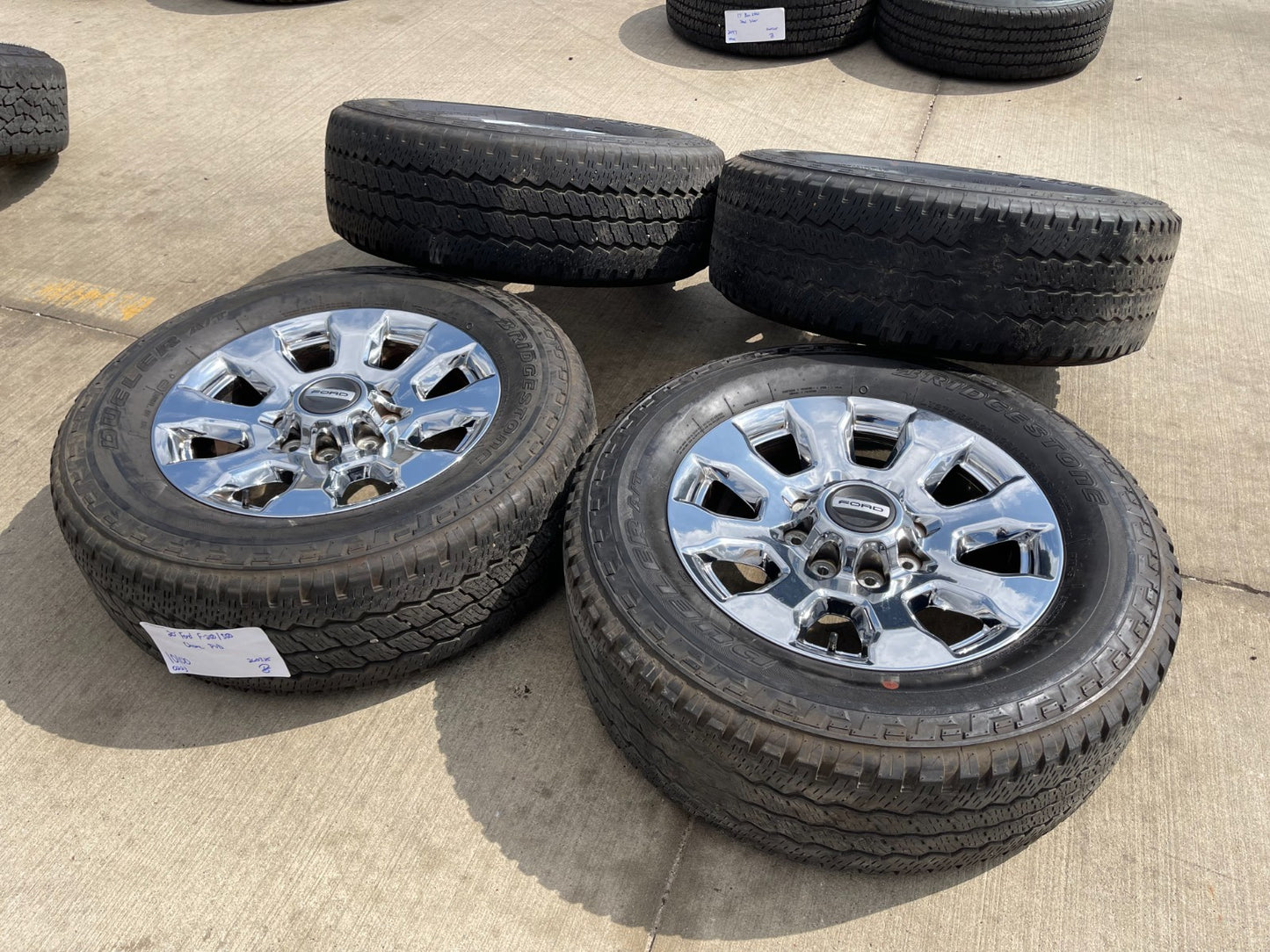 20" Ford F-250 King Ranch Lariat OEM 10100 rims wheels CHROME BRIDGESTONE