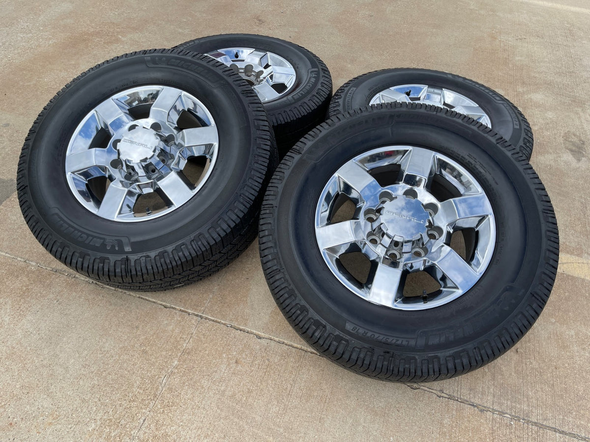 18" GMC Sierra DENALI Chevy Silverado 2500 3500 OEM 5702 wheels rims MICHELIN