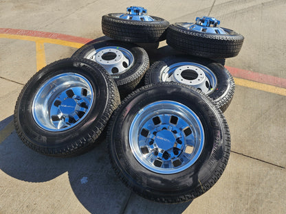 18" GMC Sierra 3500 DENALI Dually rims wheels OEM 14127 14129 8x210 MICHELIN NEW
