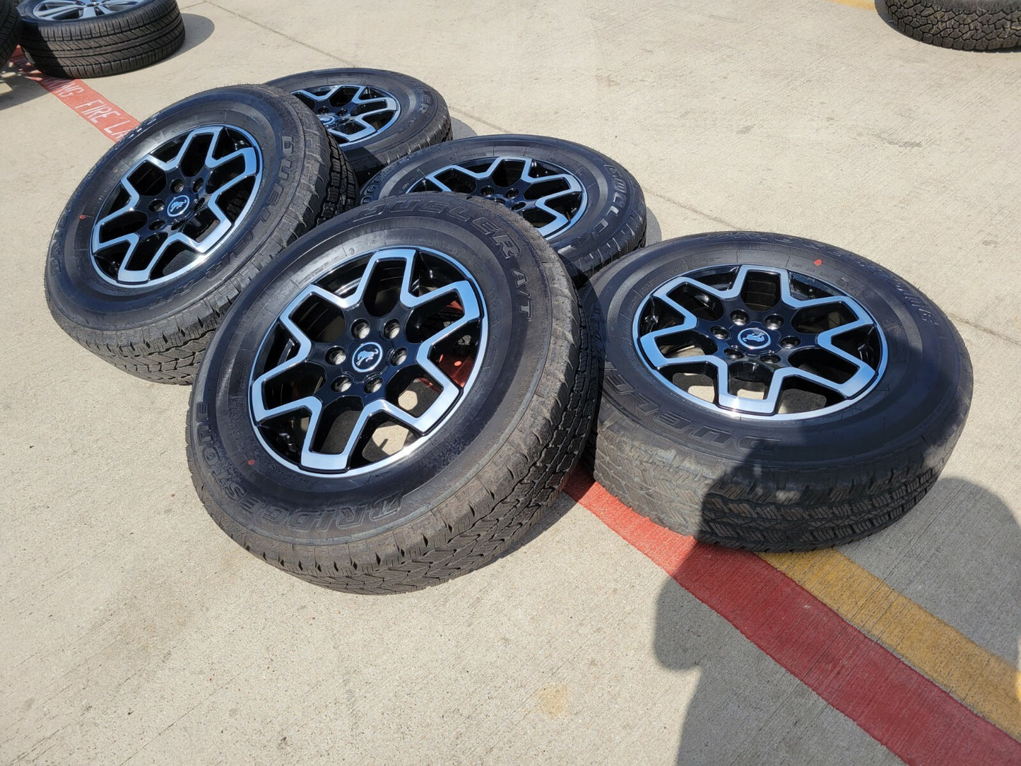 18" Ford Bronco wheels rims tires black 95213 Ranger 2023 2024 2025 2026 NEW