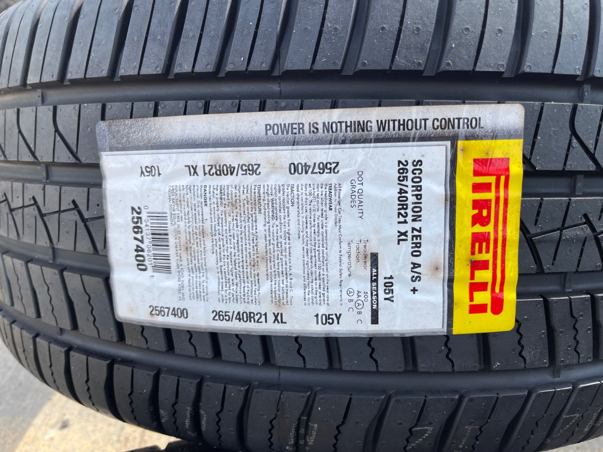 (4) 265/40/21 Pirelli Scorpion Zero A/S + Plus tires 105Y 265/40R21 XL BRAND NEW
