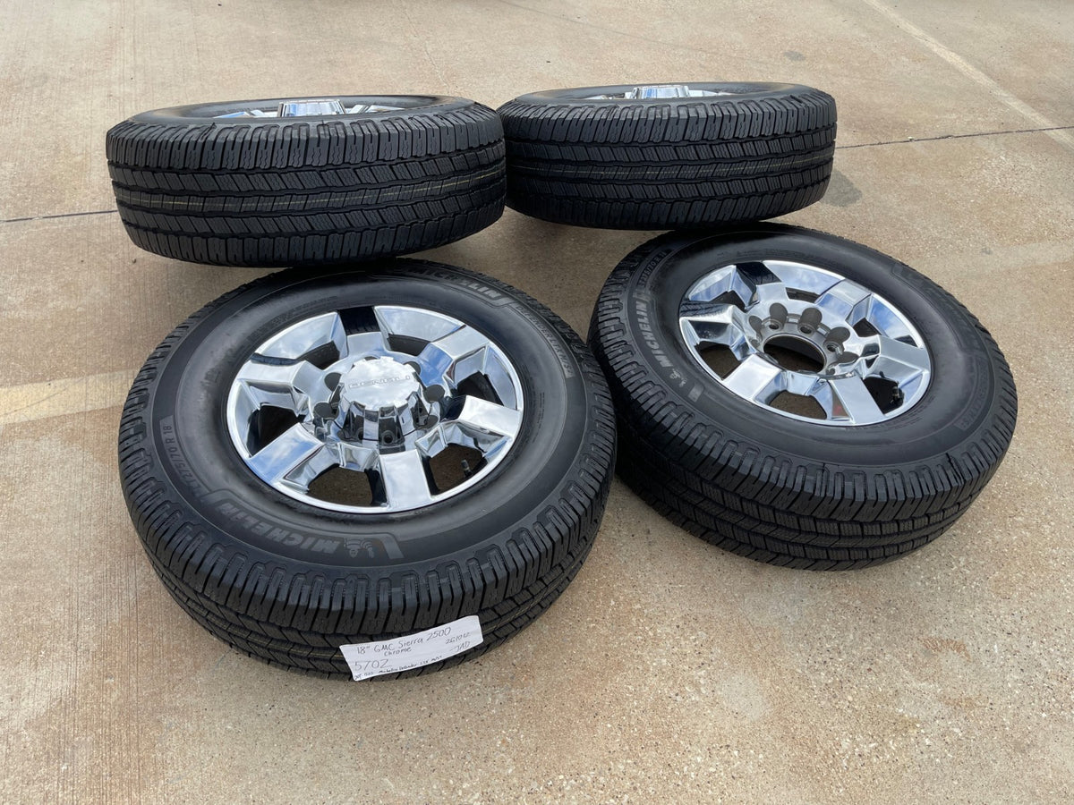 18" GMC Sierra DENALI Chevy Silverado 2500 3500 OEM 5702 wheels rims MICHELIN