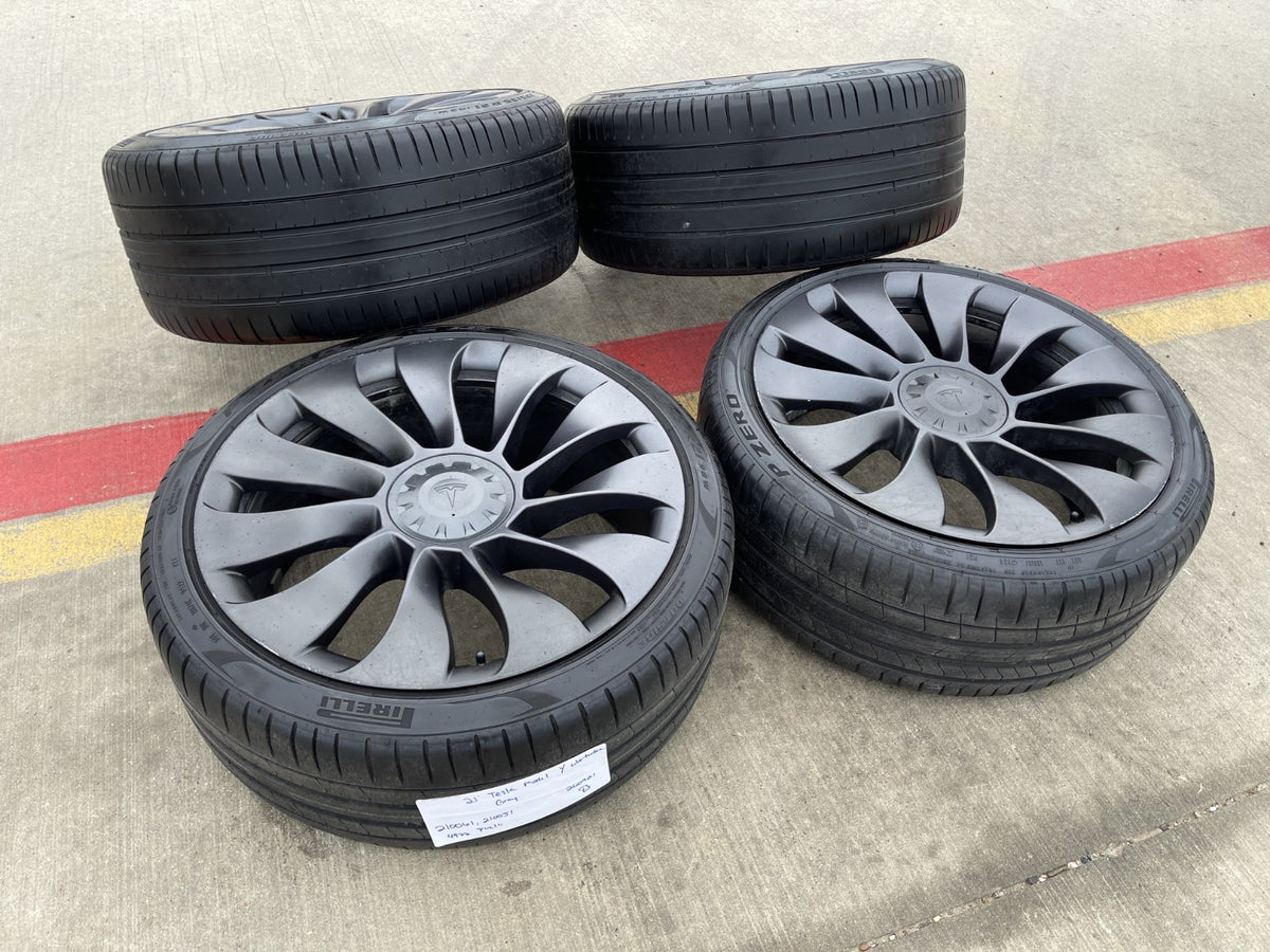 21" Tesla Model Y OEM INDUCTION wheels rims 2022 2023 2024 2025 2026 PIRELLI