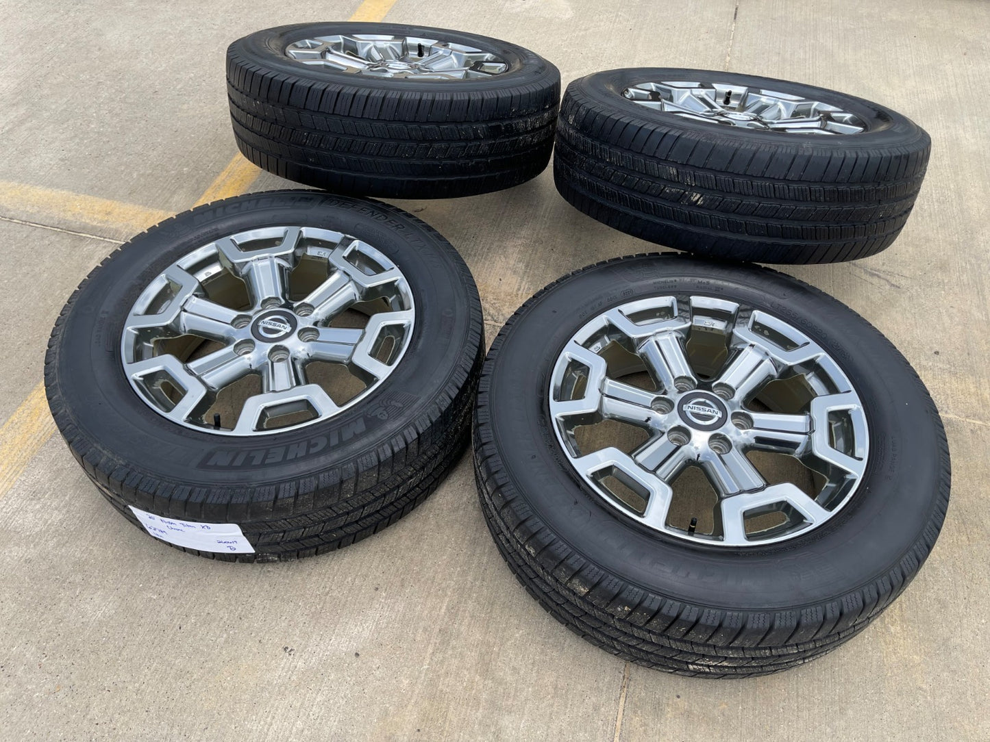 20" Nissan Titan XD OEM 62789 wheels rims tires CHROME MICHELIN