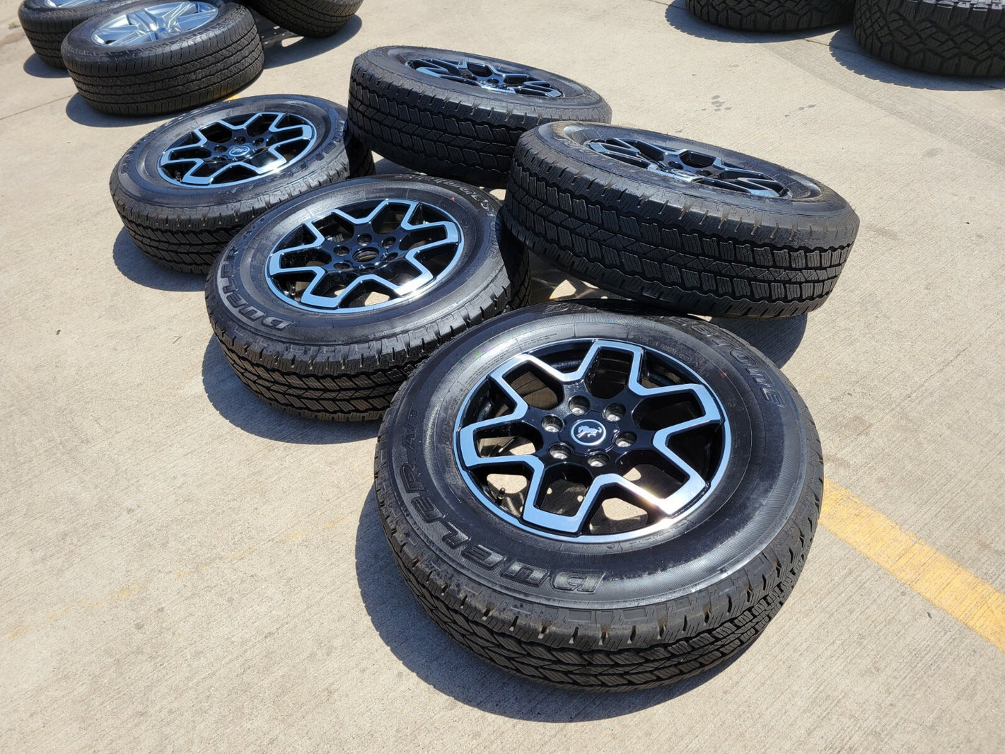 18" Ford Bronco wheels rims black 95213 Ranger tires tires BRIDGESTONE A/T