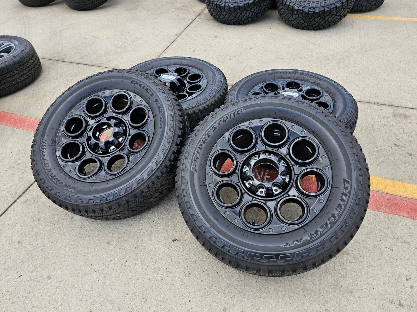 20" Ford F-250 F-350 OEM black Lariat wheels rims 10299 10484 tires DISCOUNTED