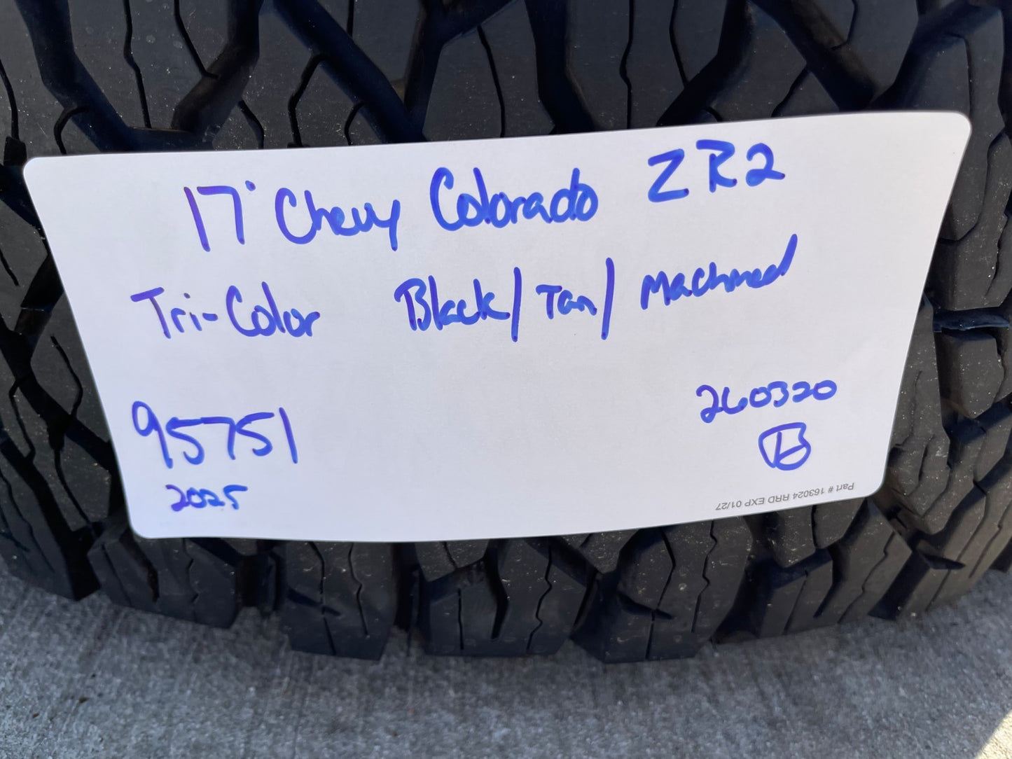 17" Chevy Silverado ZR2 OEM 95751 Beadlock wheels rims Colorado Sierra NEW BFG
