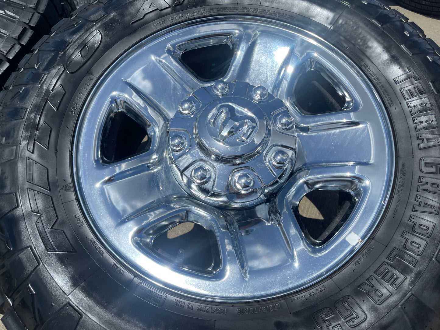 18" Dodge Ram 2500 3500 STEEL chrome OEM 2473 wheels rims SET NITRO G3 A/T