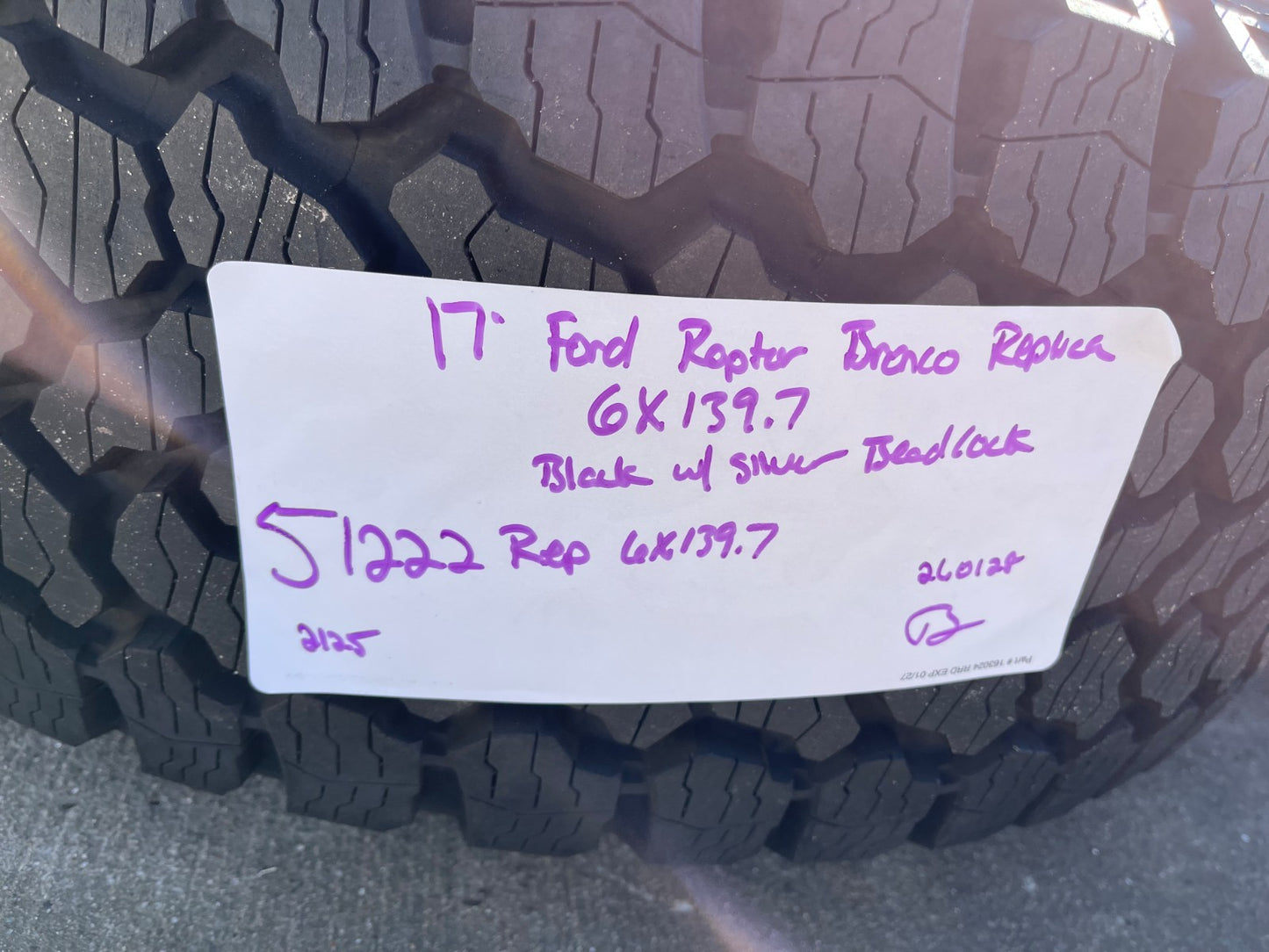 17" Ford F-150 Raptor Bronco R OEM Replica BEADLOCK 10460 rims wheels NEW 35"