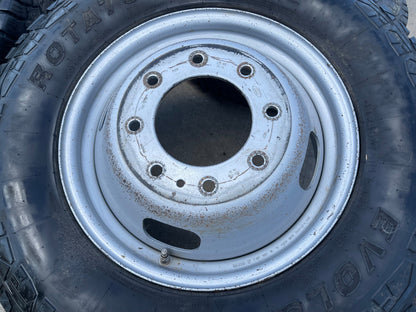 (6) 17" Ford F-350 Dually OEM rims wheels 3615 99016 tires SET A/T