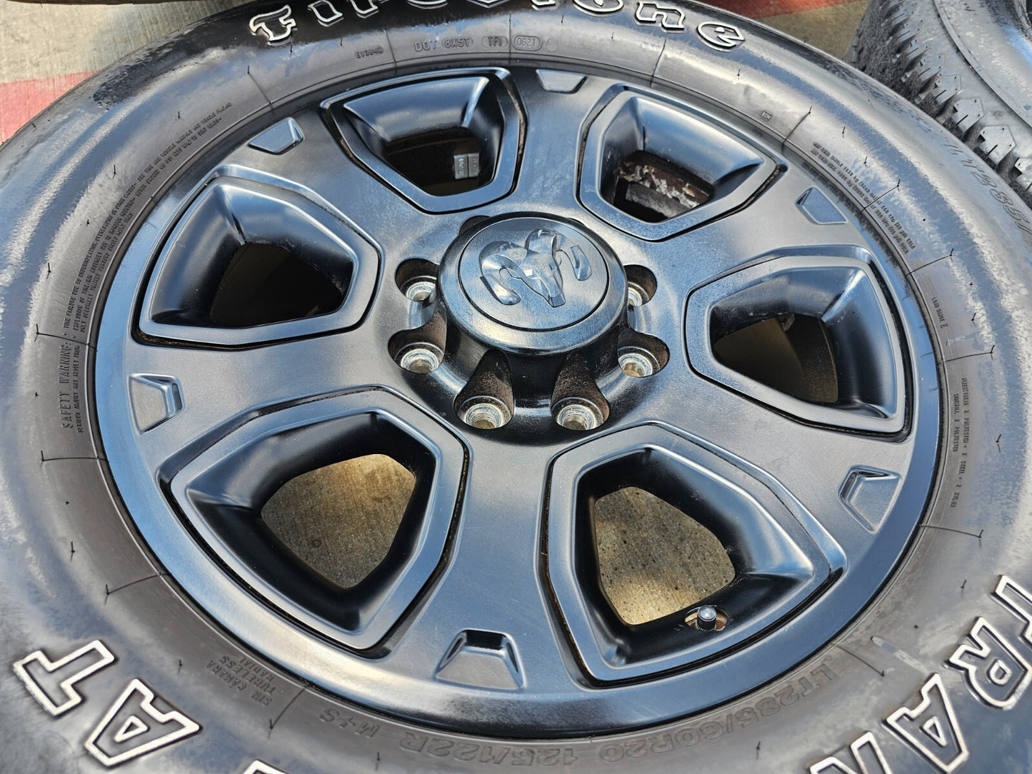 20" Dodge Ram 2500 3500 OEM 2477 black wheels rims tires