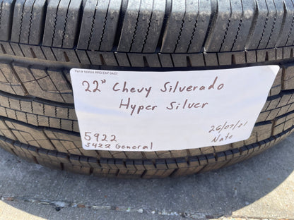 22" Chevy Silverado High Country OEM 5922 wheels rims Tahoe SET