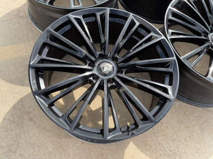 24" 24x10 Asanti Black Label ABL30 Corona Silverado RAM wheels rims 6x139 6x5.5