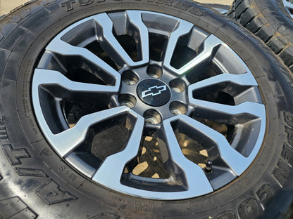 18" GMC Sierra AT4 Chevy Silverado Trail Boss OEM 5909 wheels rims TOYO A/T3