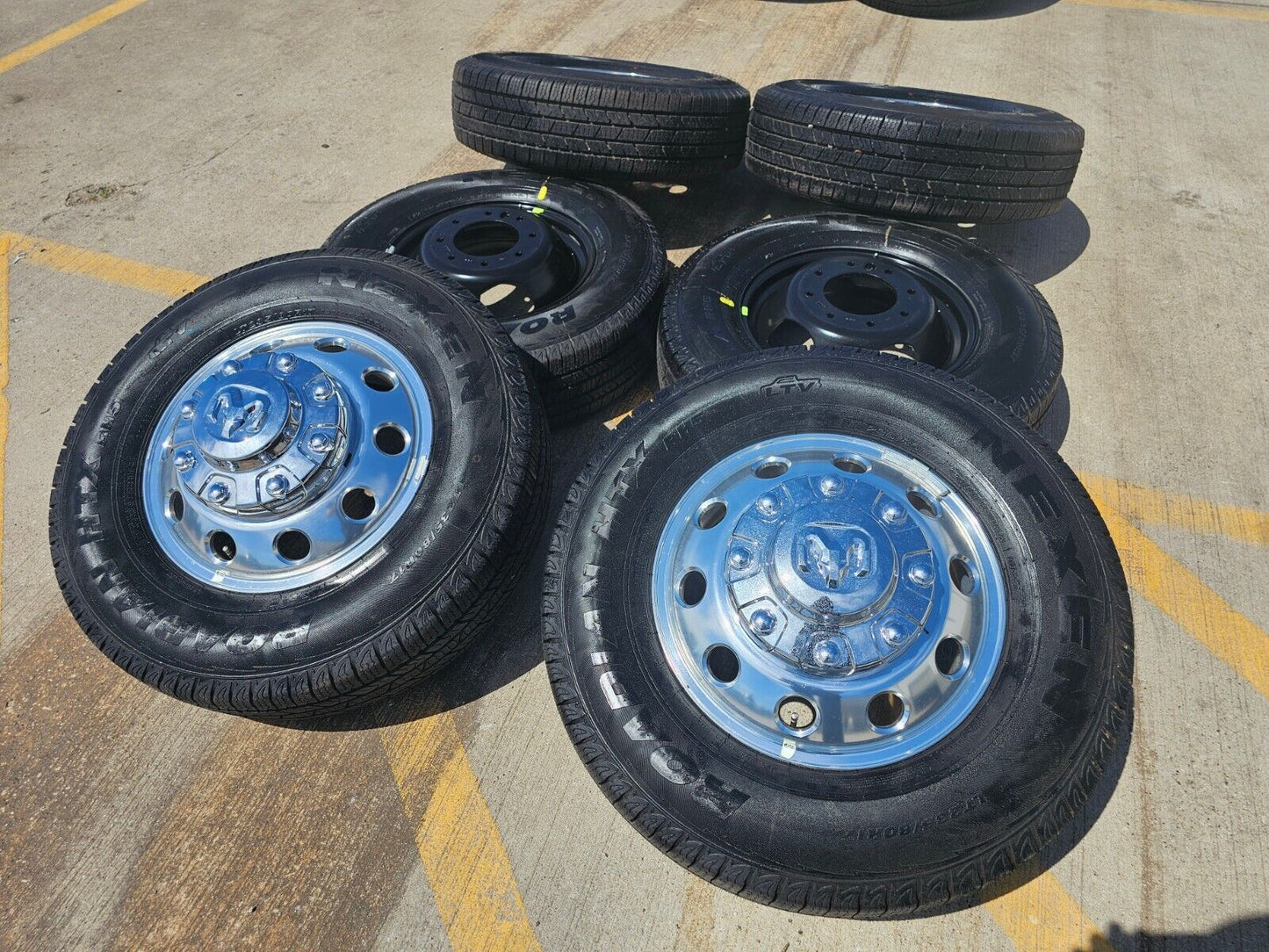 17" Dodge Ram 3500 Dually Laramie 8x200 wheels rims 2701 2702 OEM 2023 2024 NEW