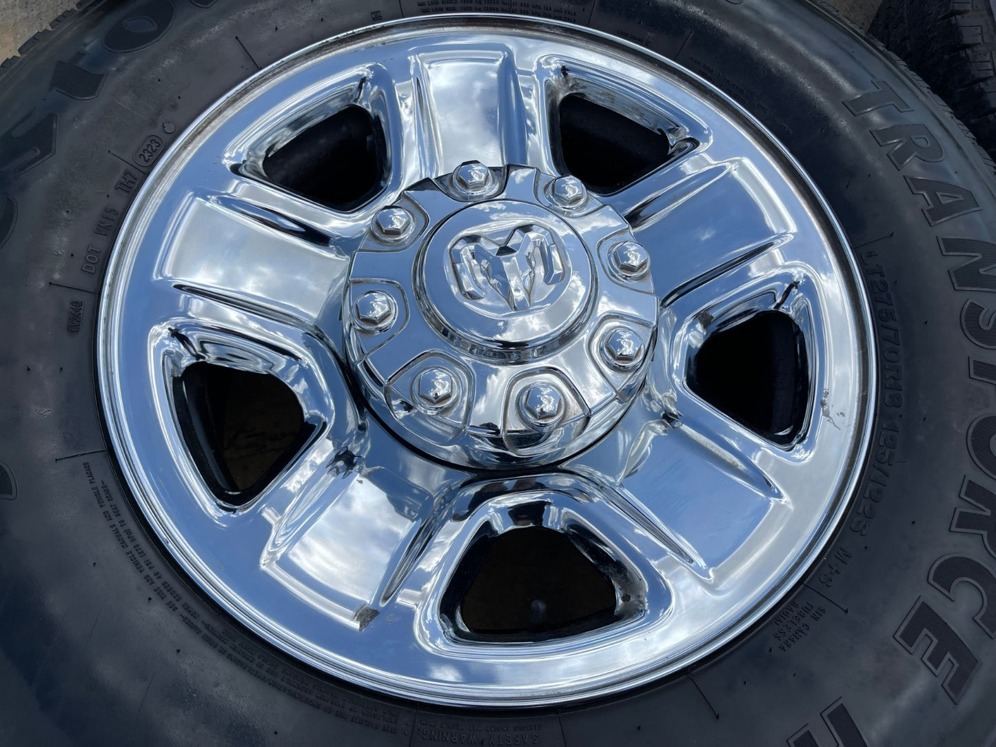 18" Dodge Ram 2500 3500 STEEL chrome OEM 2473 wheels rims tires SET