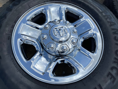 18" Dodge Ram 2500 3500 STEEL chrome OEM 2473 wheels rims tires SET