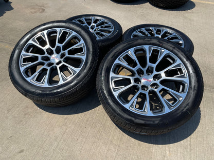 22" GMC Yukon Sierra DENALI OEM wheels rims Tahoe PIRELLI 2025 2026 2027 NEW