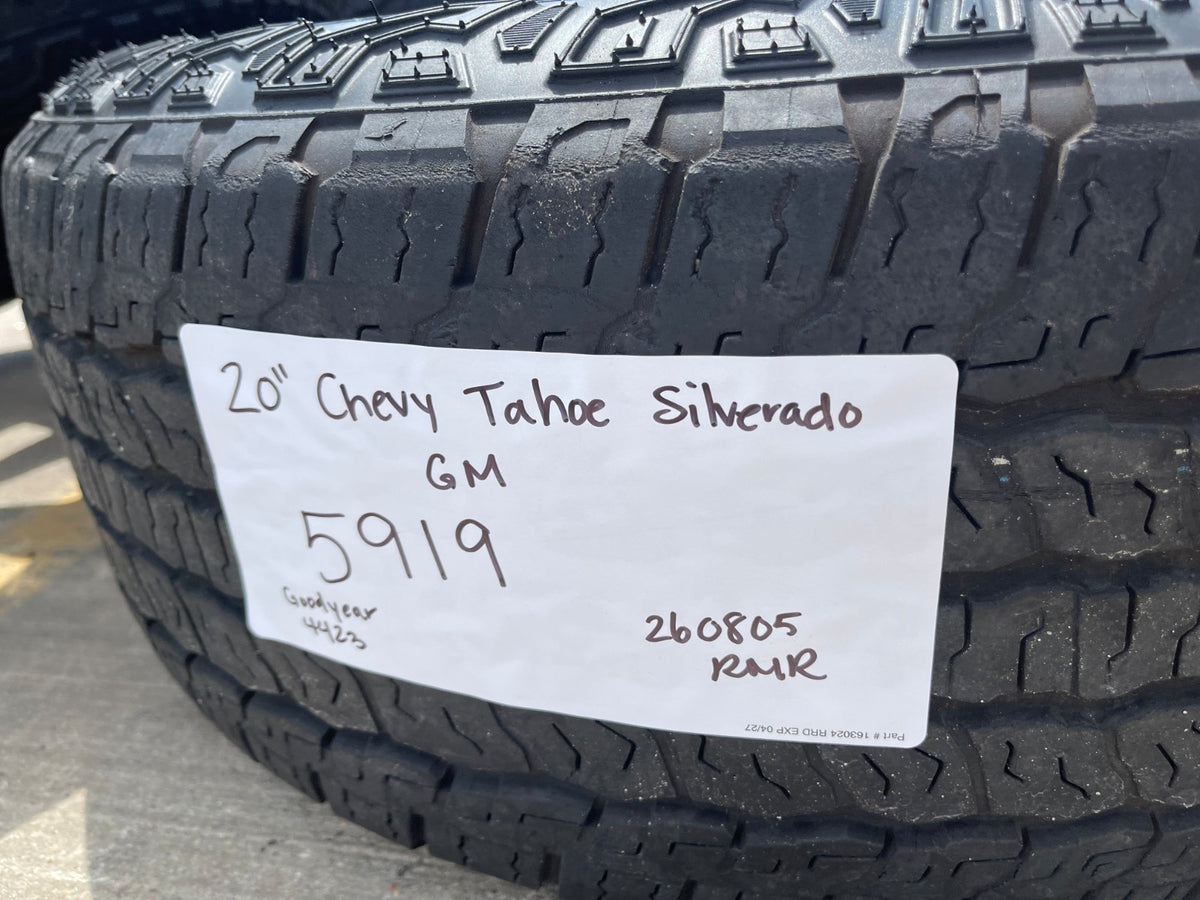 20" Chevy Tahoe Silverado OEM 5919 wheels rims GMC Yukon tires GOODYEAR