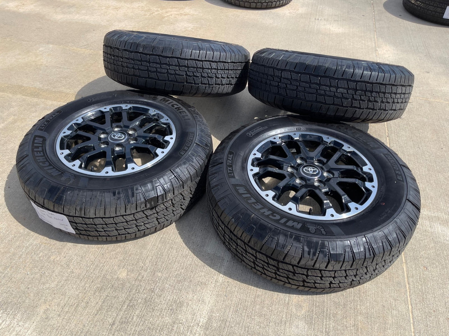 18" Toyota Tundra TRD OEM black wheels rims 75273 Sequoia SET MICHELIN NEW