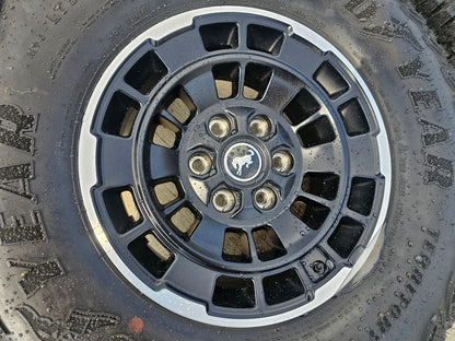 17" Ford Bronco HERITAGE SASQUATCH OEM 22025 wheels rims SET GOODYEAR A/T 35"