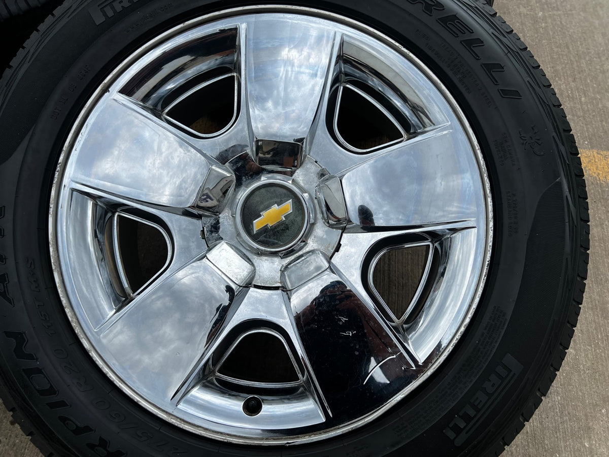 20" Chevy Silverado 1500 Tahoe OEM 5417 chrome wheels rims SET