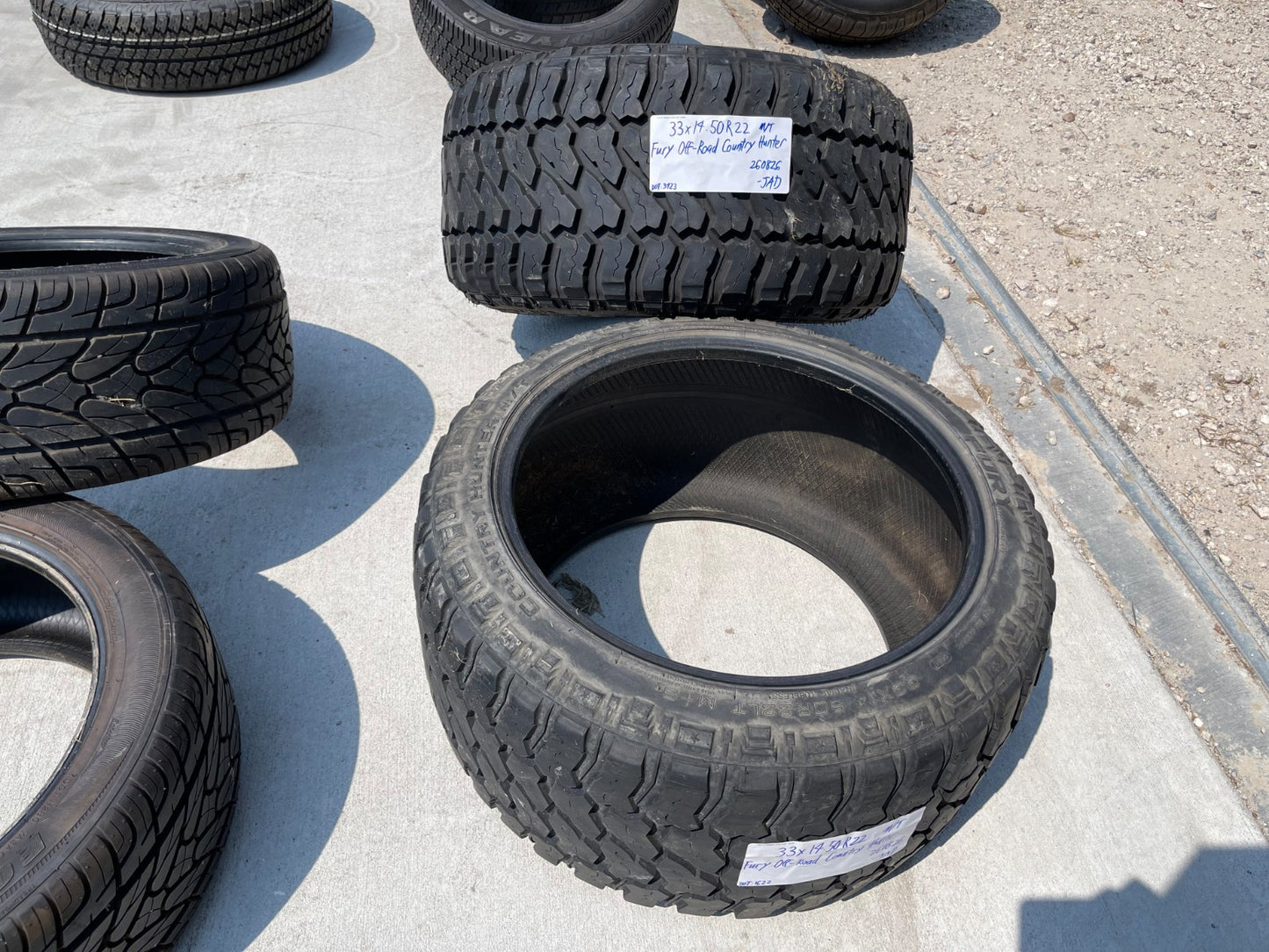 (1) 33x14.5x22 Fury Country Hunter M/T 117Q  12 PLY Load Range F tire 33x14.5R22