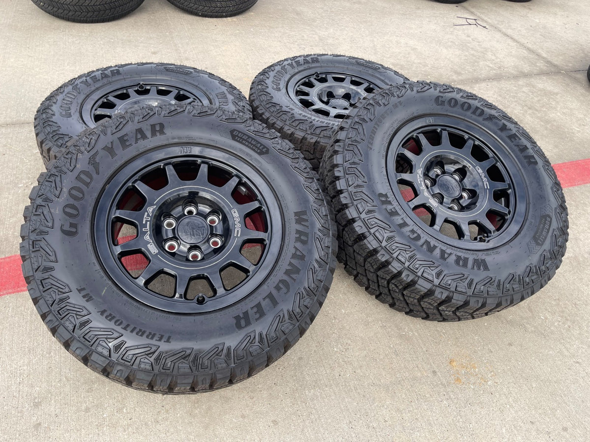 18" AEV SALTA GMC Sierra AT4X Chevy Silverado OEM rims wheels SET NEW GOODYEAR