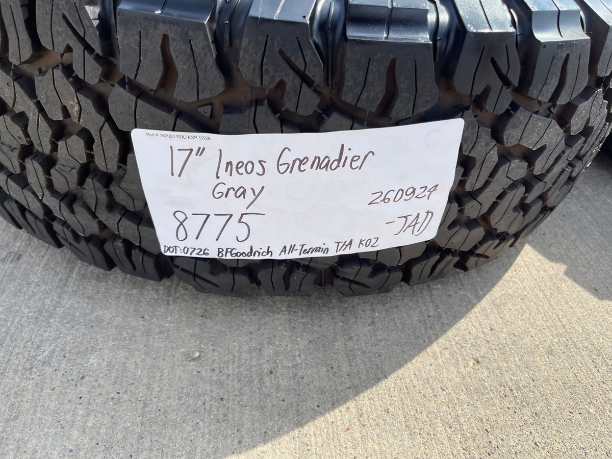 17" INEOS Grenadier Quartermaster OEM wheels rims 8775 2025 2026 2027 NEW BFG