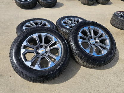 20" Chevy Tahoe Silverado OEM 14090 95417 wheels rims tires SET GOODYEAR A/T NEW