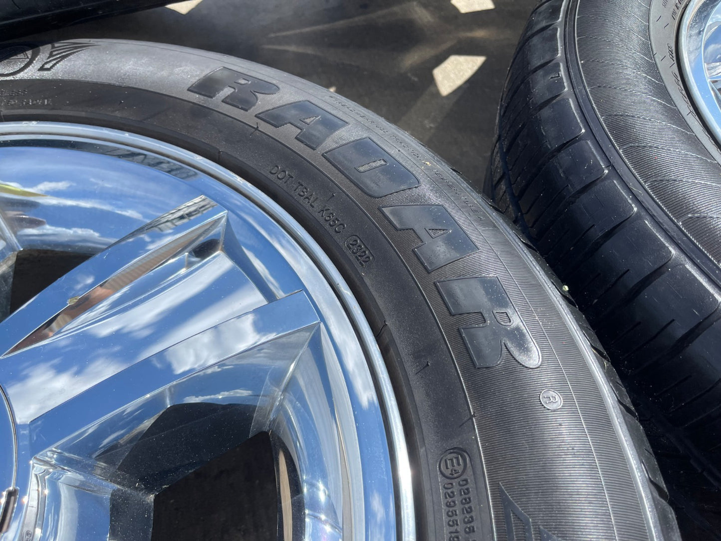 20" Chevy Silverado Tahoe Suburban chrome OEM 5416 wheels rims tires SET
