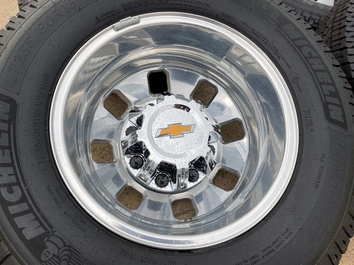 18" Chevy Silverado GMC Sierra 3500 Dually rims wheels OEM 14127 14129 SET NEW