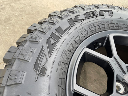 17" Jeep Gladiator RUBICON OEM wheels rims black Wrangler 9326 FALKEN MT 33" NEW