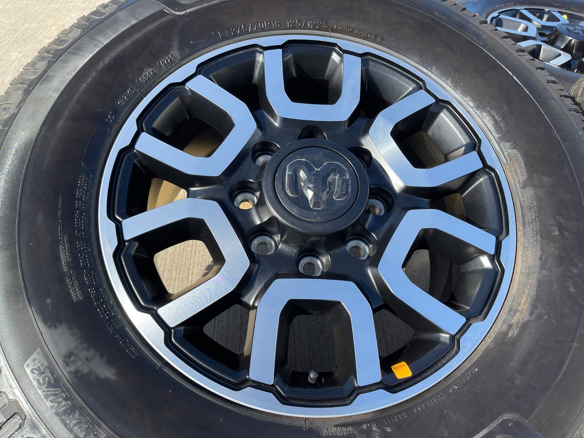 18" Ram 2500 3500 LARAMIE OEM wheels rims 2694 tires MICHELIN DEFENDER LTX M/S2