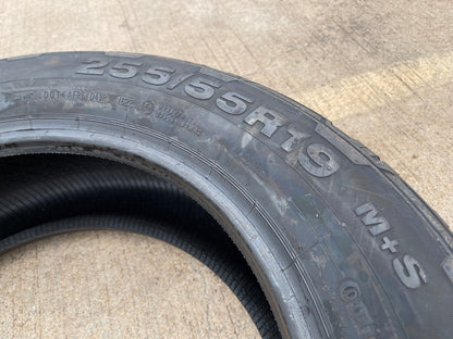 (1) 255/55/19 Continental 4X4 Contact tire 255/55R19 111V M+S XL NEW