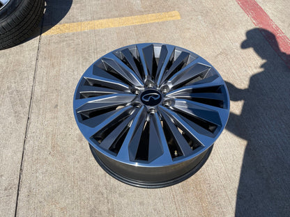 (1) 22" Infiniti QX80 QX56 Nissan Titan Armada OEM 94236 wheel rim 2025 2026