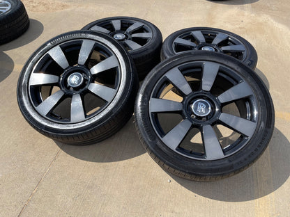 22" Rolls Royce Cullinan SHADOW OEM black wheels rims 5x112 tires