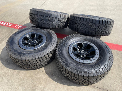17" Ford F-150 Raptor OEM BEADLOCK rims wheels 10459 95210 FALKEN 35" tires SET