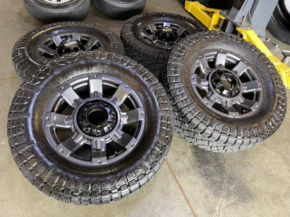 20" Ford F-250 F-350 OEM 10296 10485 Lariat gray wheels rims tires 37"