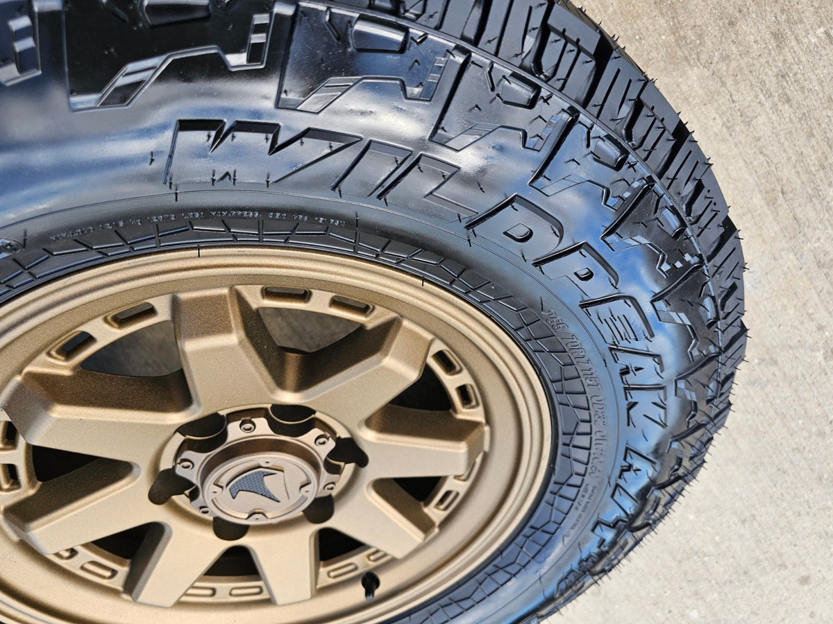 17" 4Runner Toyota Tacoma OEM BRONZE wheels rims FJ FALKEN WILDPEAK A/T4 NEW