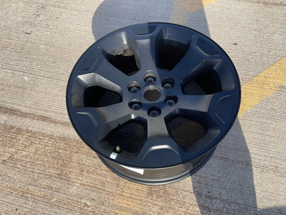 (1) 20" Dodge Ram 1500 OEM Laramie Black 2680 wheel Spare 2022 2023 2024 2025