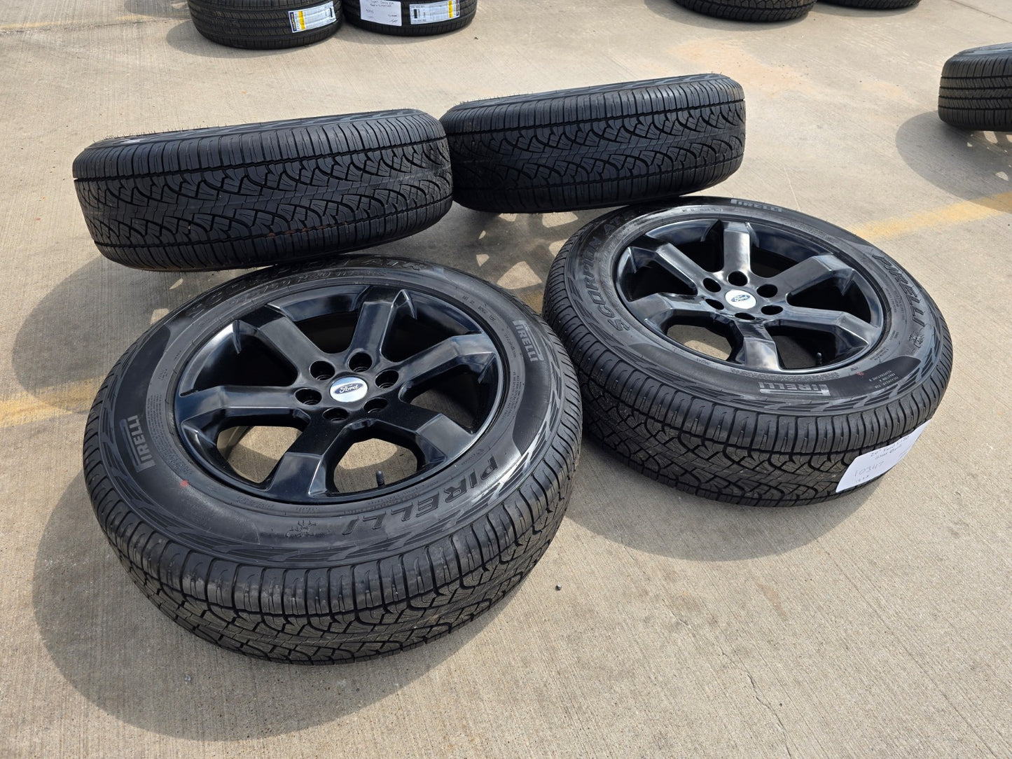 20" Ford F-150 OEM rims wheels BLACK 10347 Expedition PIRELLI A/TR NEW