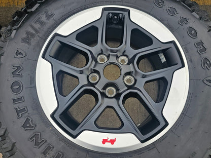 17" Jeep Wrangler Rubicon OEM Black wheels rims Gladiator 9219 tires