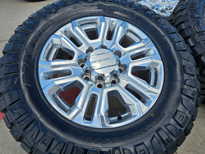 20" GMC Sierra 2500 3500 Denali OEM 5957 wheels rims 2024 2025 tires 35" NEW