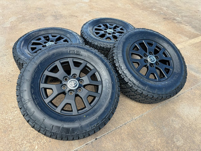 17" Toyota Tacoma 4Runner TRD Matte Black OEM wheels rims tires 2024 2025 NEW
