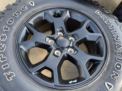 17" Jeep Wrangler Rubicon OEM 9218 wheels rims Gladiator FIRESTONE M/T2