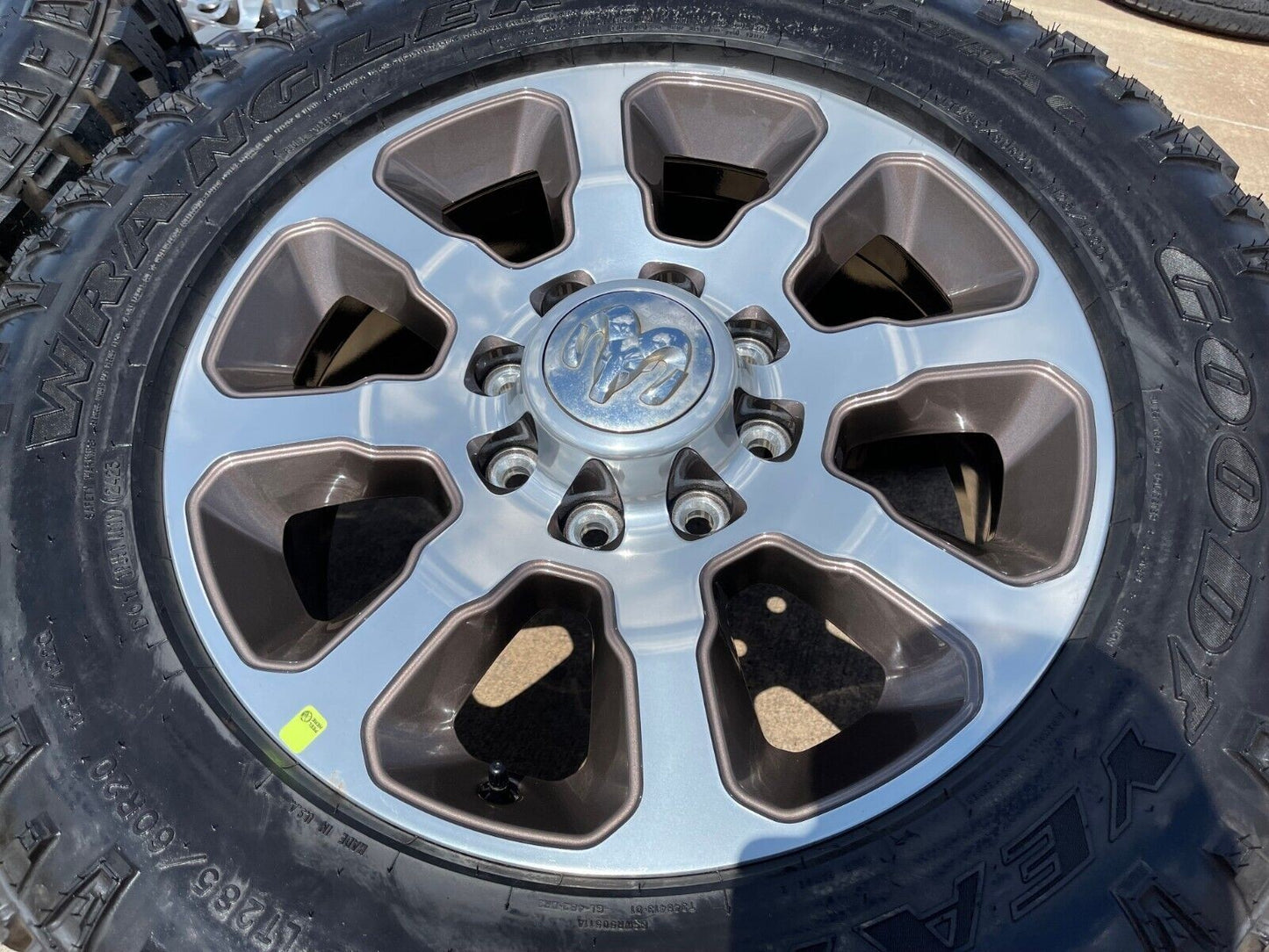 20" Dodge Ram 2500 3500 LARAMIE OEM 2698 wheels rims TAN SET DURATRAC A/T NEW