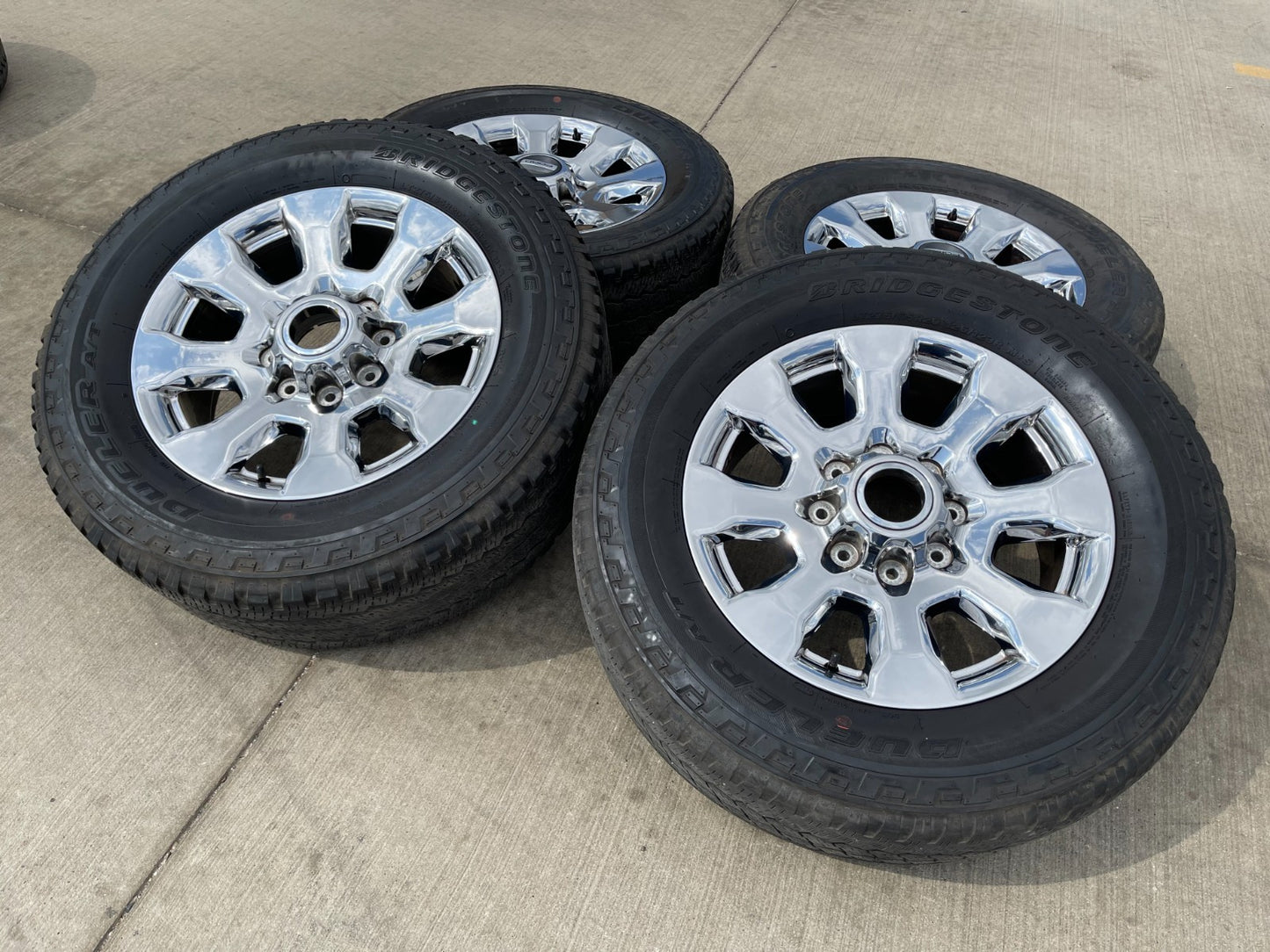 20" Ford F-250 King Ranch Lariat OEM 10100 rims wheels CHROME BRIDGESTONE