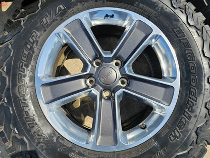 18" Jeep Wrangler Sahara Rubicon OEM 9221 9255 wheels rims BFG 33"